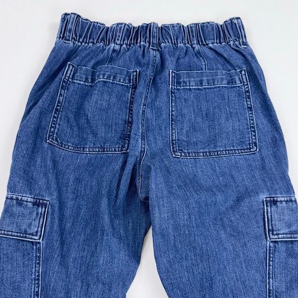 J Crew Factory Lightweight Drapey Cargo Jogger Jean Size 27 Petite Med Blue Wash - Picture 8 of 15
